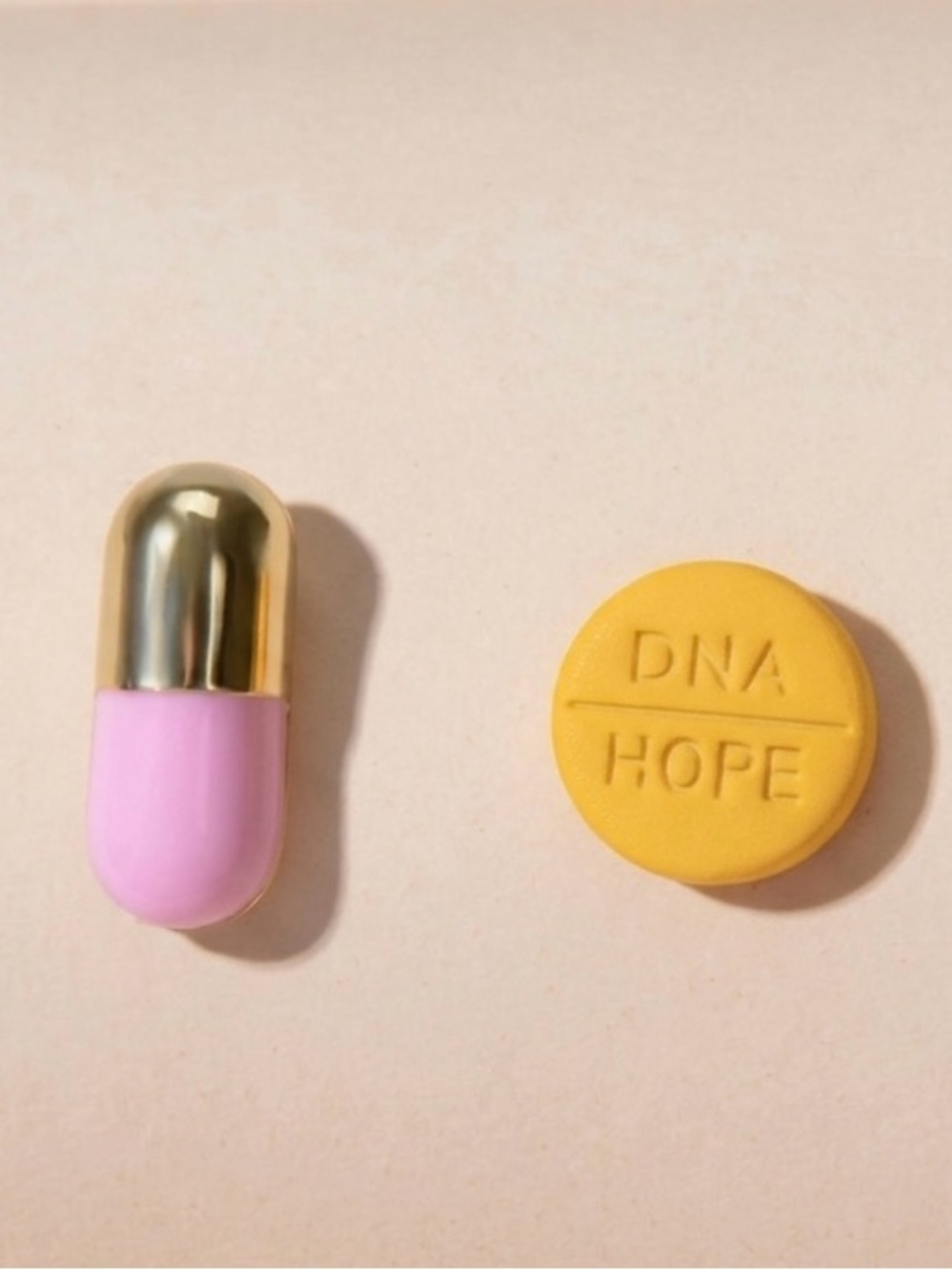 “You’re a Pill” DNA Hope Tablet Capsule Doctor Medicine Pharmacy Mismatched Stud